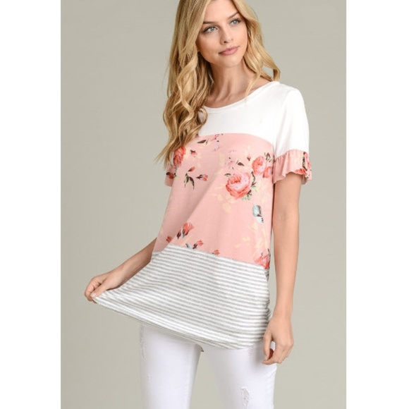 rev 320 Tops - SOLD Belle Jersey Floral Mix Top